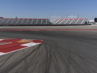 Race Track Stadium with Clear Sky