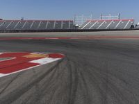 Race Track Stadium with Clear Sky