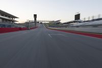 Race Track Stadium: Clear Sky and Motion Blur