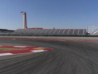 Race Track Stadium with Grandstand