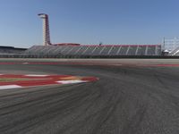 Race Track Stadium with Grandstand