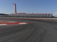 Race Track Stadium with Grandstand