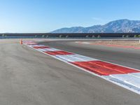 Race Track in USA: Asphalt with Beautiful Clouds on a Sunny Day