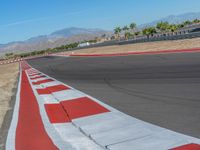 Race Track in USA: Asphalt and Sky