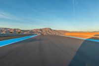 Race Track in the USA at Dawn: A Cloudy Sky