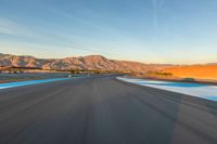 Race Track in the USA at Dawn: A Cloudy Sky