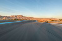 Race Track in the USA at Dawn: A Cloudy Sky