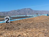 Race Track in the USA: Daytime with Cloudy Skies