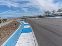 Racing on a Curve: USA Road on a Cloudy Day