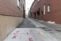 Red Brick Alleyway at Dawn in Denver, Colorado