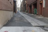 Red Brick Alleyway at Dawn in Denver, Colorado