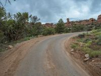 Red Rock Canyon Landscape in Utah: A Gloomy Day