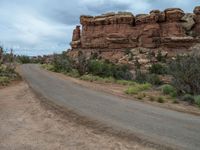 Red Rock Canyon in Utah Under a Gloomy Grey Sky