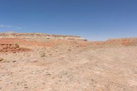 the desert is very sparse, with no people on it and no people walking around