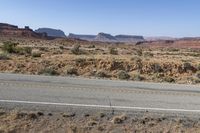 Red Rock Desert Road in Utah, USA