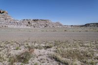 Red Rock Formation and Asphalt Road in Utah