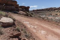 Red Rock Formation: Outcrop Rocks in the Desert