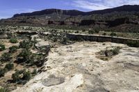 Red Rock Formation in Rugged Terrain