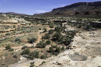 Red Rock Formation in Rugged Terrain