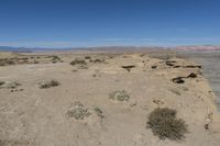 Utah Desert Landscape with Red Rocks and Mountains