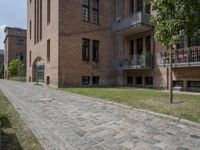 Residential Alley Way in Berlin Under a Clear Sky