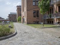 Residential Alley Way in Berlin Under a Clear Sky