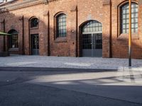Residential Area in Berlin: Brick Wall in Winter