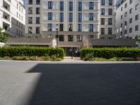 Residential Area in Berlin: Tree Shadows and Clear Sky