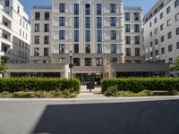 Residential Area in Berlin: Tree Shadows and Clear Sky