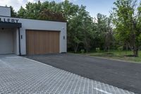 Residential Area in Canada: Home with a Garage Door