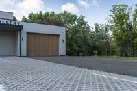 Residential Area in Canada: Home with a Garage Door