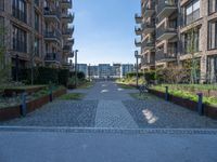 Residential Area in a City in Germany: Modern Architecture