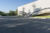 Residential Area on City Street with Warehouses