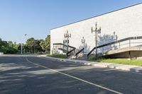 Residential Area on City Street with Warehouses