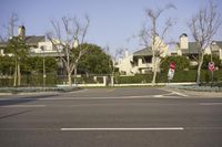 Residential Area in the City Suburbs under Clear Sky