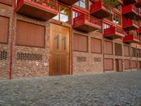 Residential Area with Cobblestone Roads and Urban Design