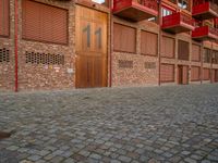 Residential Area with Cobblestone Roads and Urban Design