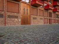 Residential Area with Cobblestone Roads and Urban Design