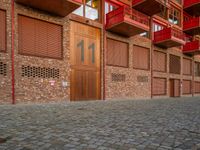 Residential Area with Cobblestone Roads and Urban Design