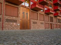 Residential Area with Cobblestone Roads and Urban Design