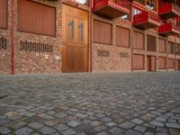 Residential Area with Cobblestone Roads and Urban Design