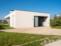 Residential Area in Europe: A House Surrounded by Gravel