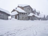 Residential Area in the French Alps During a Gloomy Winter