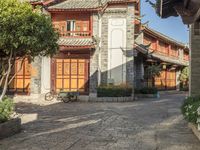 Residential Area with Historic Architecture and Cobblestone Roads