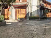 Residential Area with Historic Architecture and Cobblestone Roads