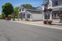 Residential Area: House on a Road with Asphalt