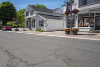 Residential Area: House on a Road with Asphalt