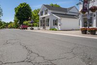 Residential Area: House on a Road with Asphalt