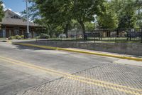 Residential Area in Iowa: Tree-Lined Road