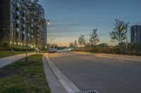 Residential Area in Ontario: Night Time View